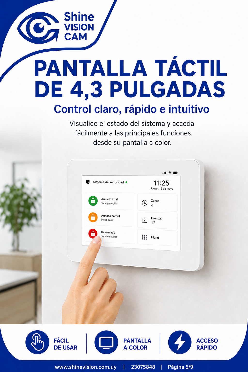 Alarma inalambrica modelo G1; 4 G WiFi con sms, llamadas y App