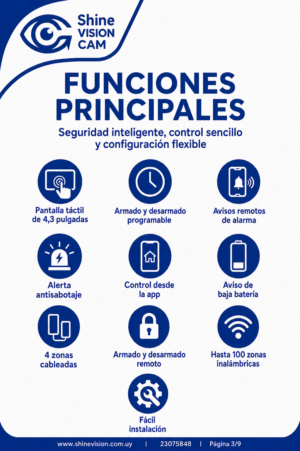 Alarma inalambrica modelo G1; 4 G WiFi con sms, llamadas y App